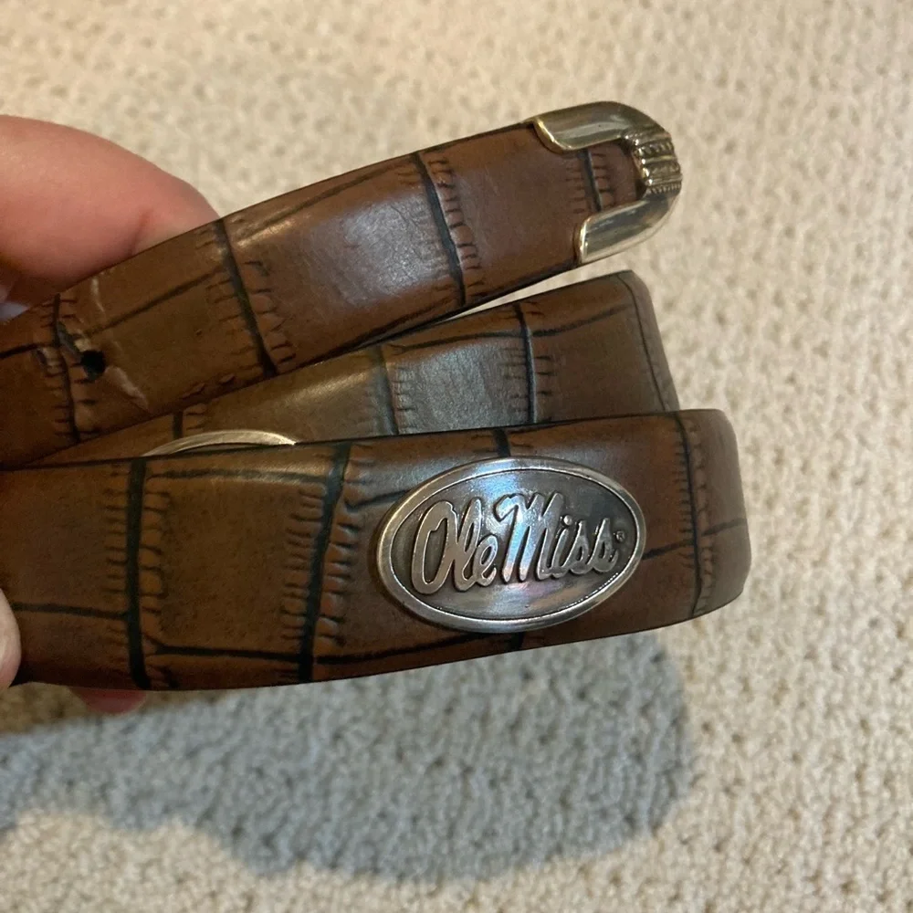 Men’s Enmon Ole Miss Rebels Leather Belt